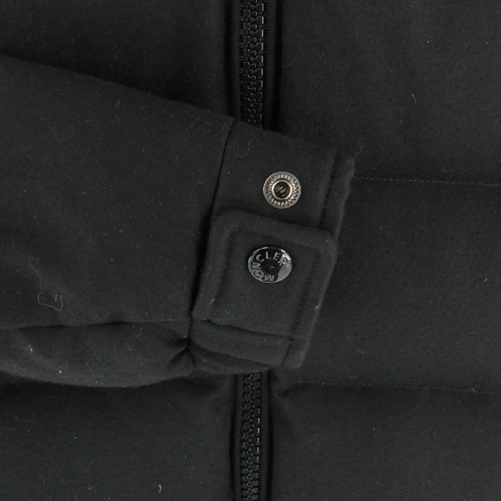 MONCLER モンクレール MONTGENEVRE モンジュネーブル ウール ダウンジャケット ブラック系 1【中古】
