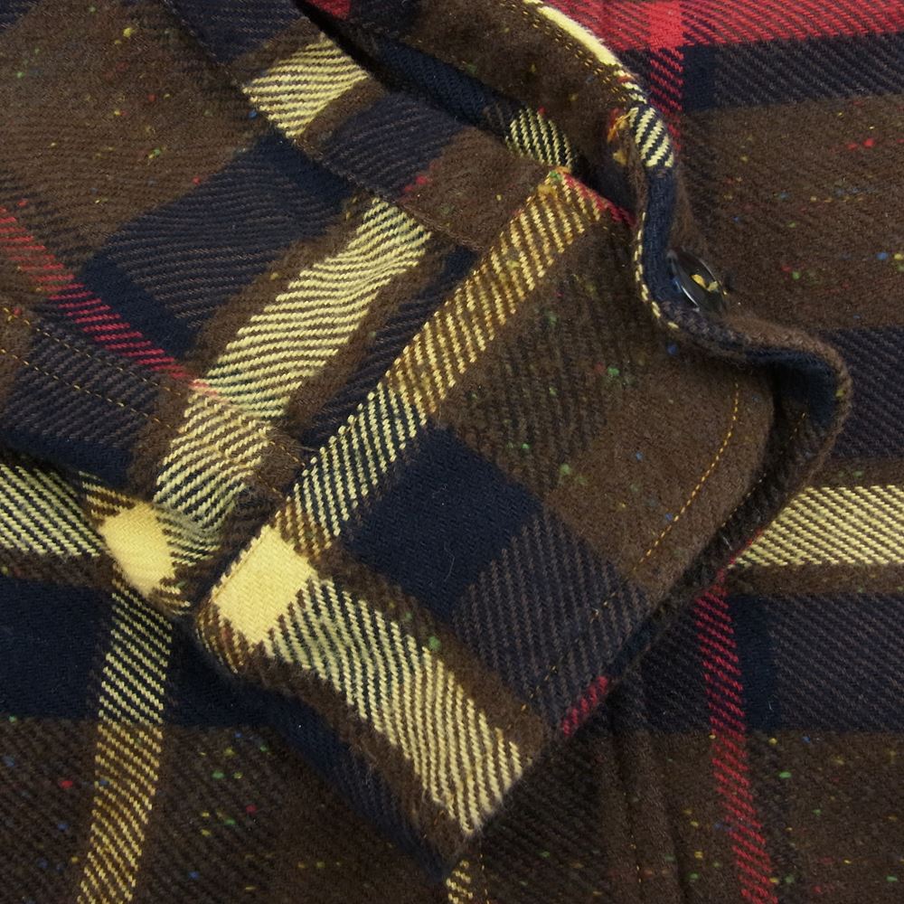 SUGAR CANE シュガーケーン SC28005 FICTON ROMANCE コレクション トロイブランケット ワークシャツ ブラウン系 S【美品】【中古】