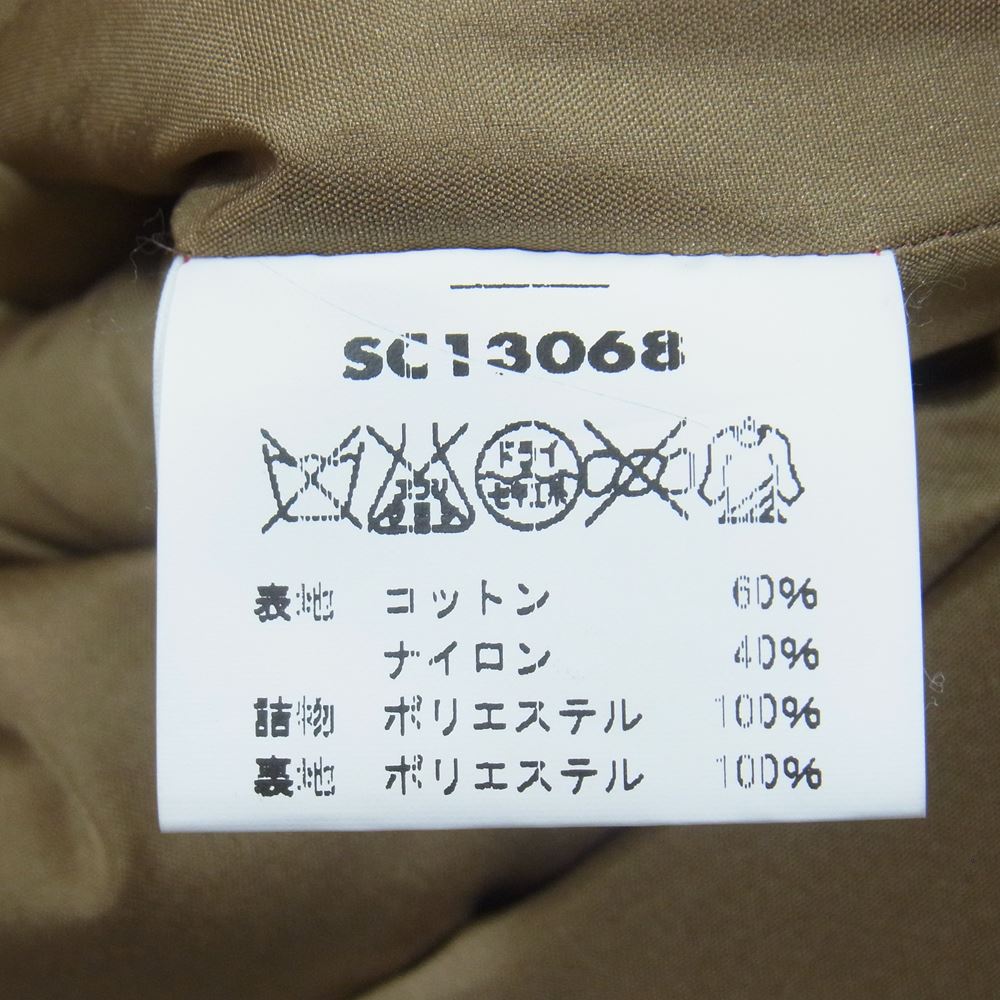 SUGAR CANE シュガーケーン SC13068 PADDING HOOD VEST パッディング ベスト 中綿ベスト レッド系 S【中古】