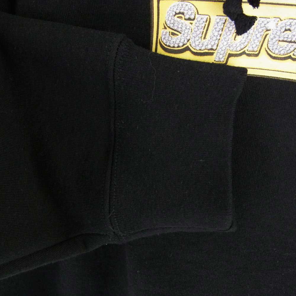 Supreme シュプリーム 22SS Bling Box Logo Hooded Sweatshirt ブリング ボックスロゴ プルオーバー スウェット パーカー ブラック系 M【中古】