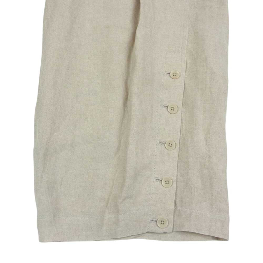 Yohji Yamamoto POUR HOMME ヨウジヤマモトプールオム 21SS HD-P47-30 レースアップ 裾ボタン リネン ジョッパーズ 麻 カーゴパンツ ベージュ系 2【中古】