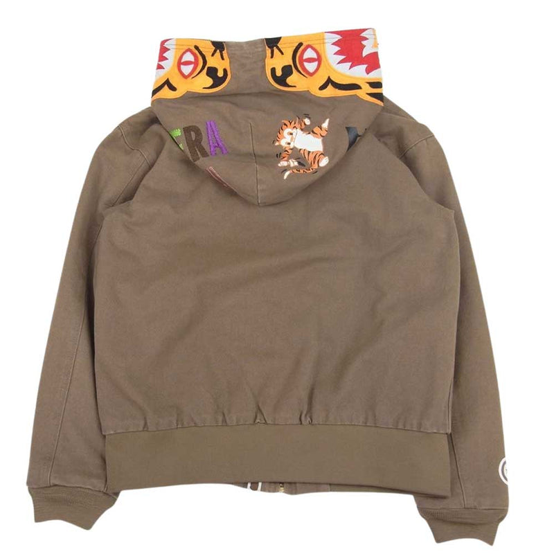 A BATHING APE アベイシングエイプ シャーク ワーク ジャケット ブラウン系 M【中古】