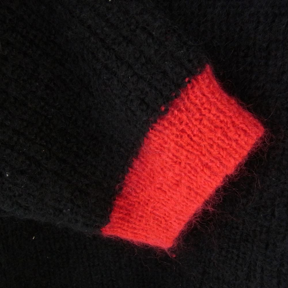 uniform experiment ユニフォームエクスペリメント UE-189083 モヘア 切替 ニット セーター ブラック系 2【中古】
