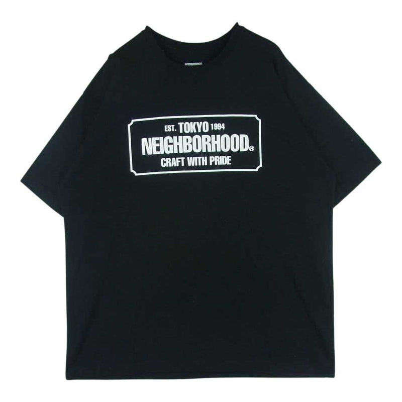 NEIGHBORHOOD ネイバーフッド 17SS 7SS OFFERINGS C-TEE ロゴ 半袖 Tシャツ コットン 日本製 ブラック系  XL【中古】