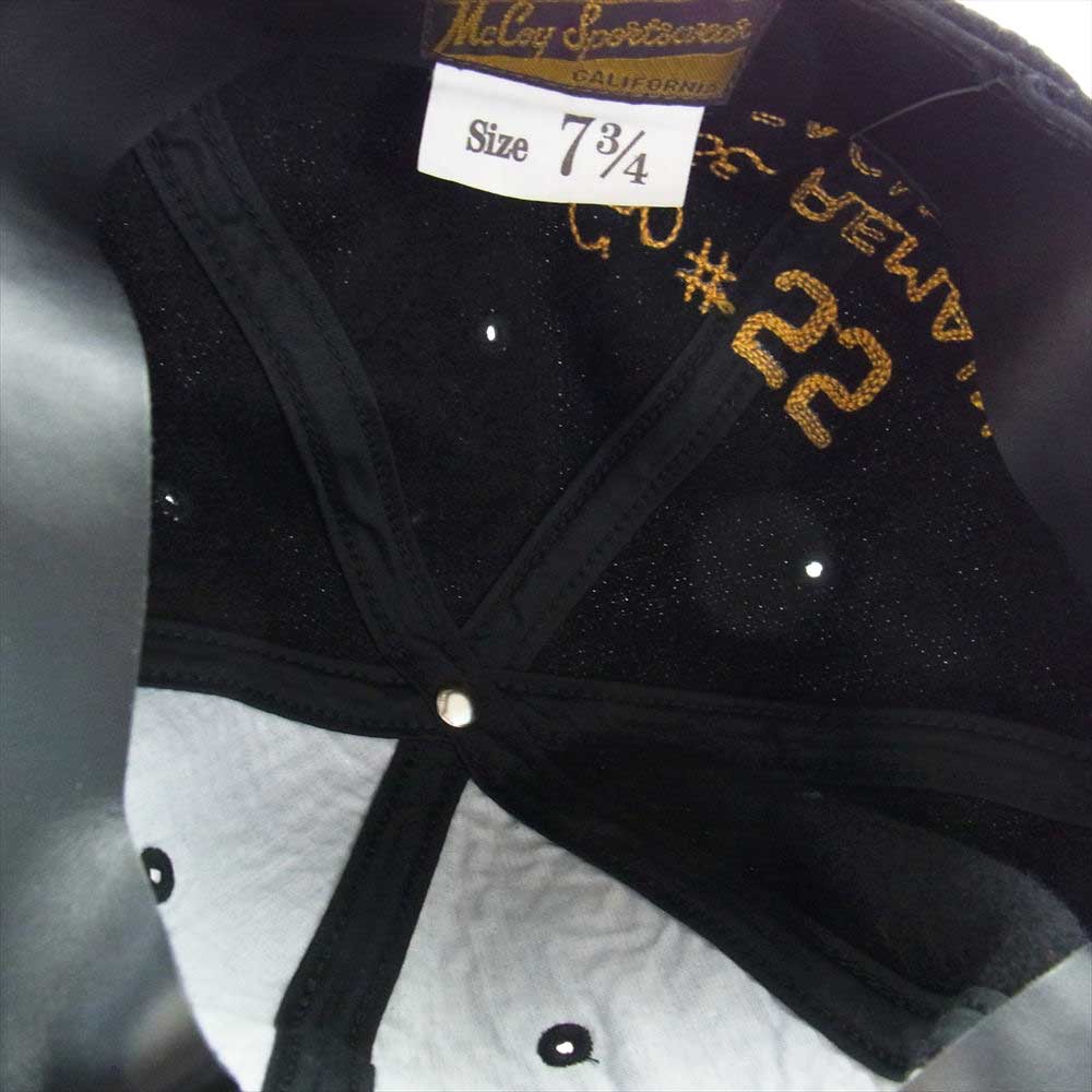 The REAL McCOY'S ザリアルマッコイズ WOOL BASEBALL CAP VENTURA ウール ベースボール キャップ ブラック系 7 3/4【中古】