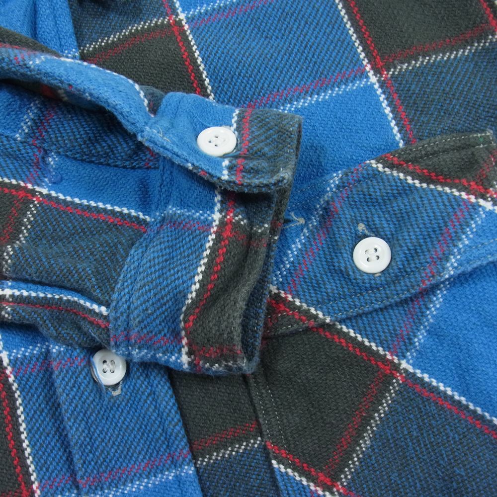 WAREHOUSE ウエアハウス FLANNEL SHIRTS ヘビーネル チェック シャツ ブルー系 M【中古】