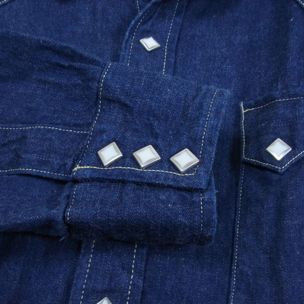The REAL McCOY'S ザリアルマッコイズ JOE McCOY DENIM WESTERN SHIRT ジョーマッコイ デニム ウエスタン シャツ インディゴブルー系 15【中古】