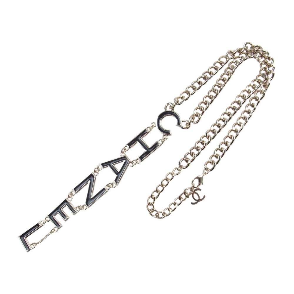CHANEL シャネル A22 S ロゴ ココマーク チェーン ネックレス シルバー系【中古】
