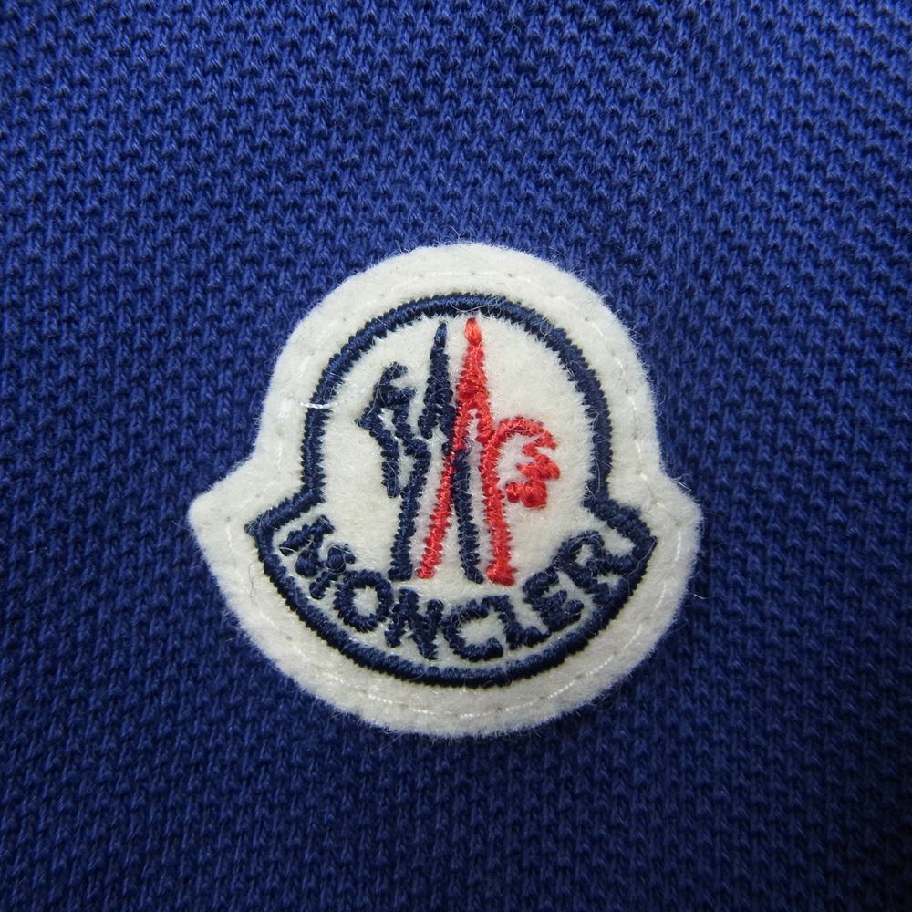 MONCLER モンクレール MAGLIA POLO MANICA CORTA ポロ シャツ 半袖 パープル ネイビー系 XS【中古】
