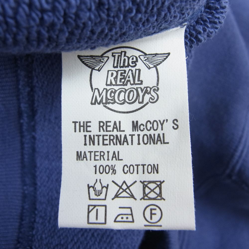The REAL McCOY'S ザリアルマッコイズ MC20005 9oz LOOPWHEEL S/S SWEATSHIRT 吊り編み 半袖スウェット ネイビー ネイビー系 M【美品】【中古】