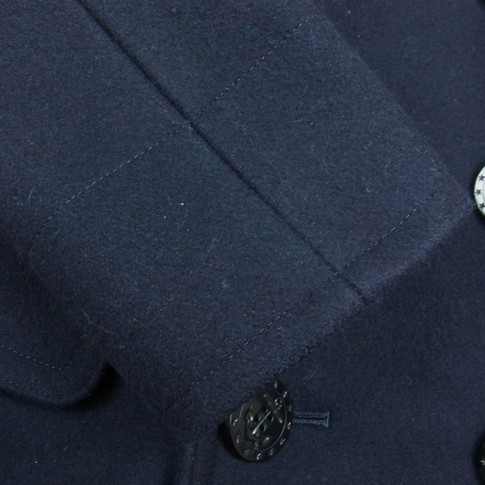 Buzz Rickson's バズリクソンズ BR14146 PEA COAT LONG MODEL WOOL LINING ミリタリー ウール メルトン ピーコート ネイビー系 36【中古】
