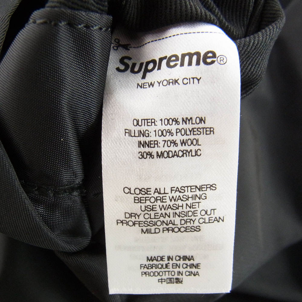 Supreme シュプリーム 22AW Faux Fur Reversible MA-1 ファー リバーシブル フライト ジャケット ブラック系 L【中古】