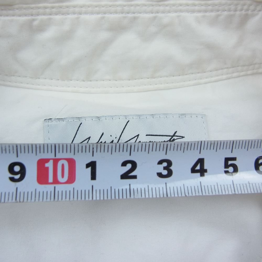 Yohji Yamamoto POUR HOMME ヨウジヤマモトプールオム 21SS HD-B27-024 BIG環縫い クラシック ブラウス 長袖シャツ ホワイト系 4【美品】【中古】