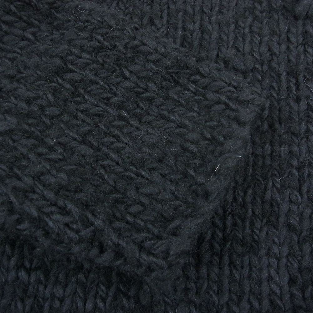 Yohji Yamamoto POUR HOMME ヨウジヤマモトプールオム 20AW HR-K03-484 HAND KNITTING HENLEY 手編み セットイン ヘンリー ニット ブラック系 3【中古】
