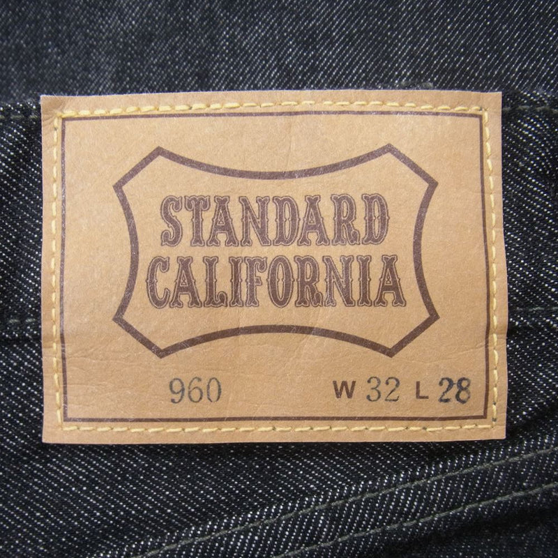 STANDARD CALIFORNIA スタンダードカリフォルニア 960 ボタンフライ ブラック デニム パンツ ブラック系 32【美品】【中古】
