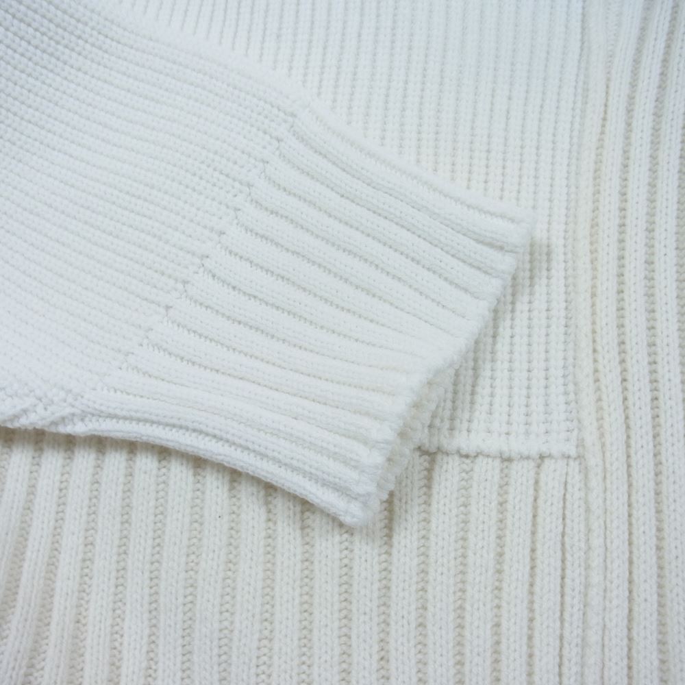 Sacai サカイ 21-05408 リブ ニット 半袖 オフホワイト系 1【中古】