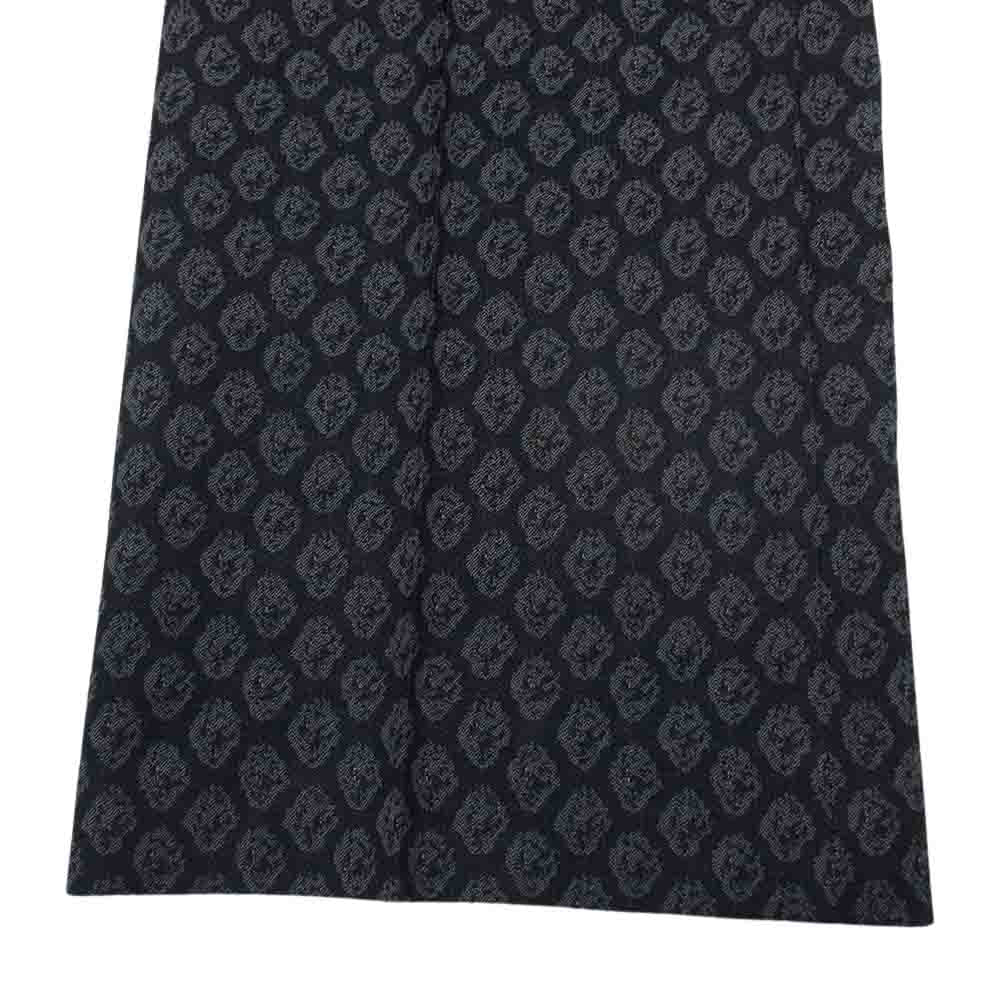 マメクロゴウチ 19AW MM19AW-PT052 WOOL KOMON JACQUARD BOOT CUT PANTS ウール 小紋柄 ジャカード ブーツカット パンツ ブラック系 2【美品】【中古】