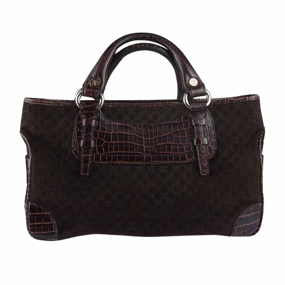 CELINE セリーヌ マカダム柄 クロコ型押し レザー ブギーバック 