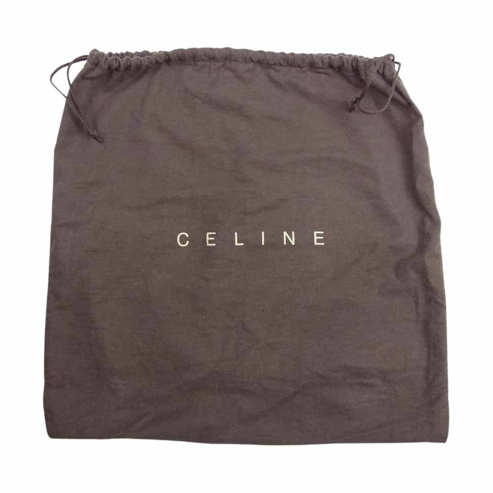 CELINE セリーヌ マカダム柄 クロコ型押し レザー ブギーバック ハンドバッグ ブラウン系【中古】