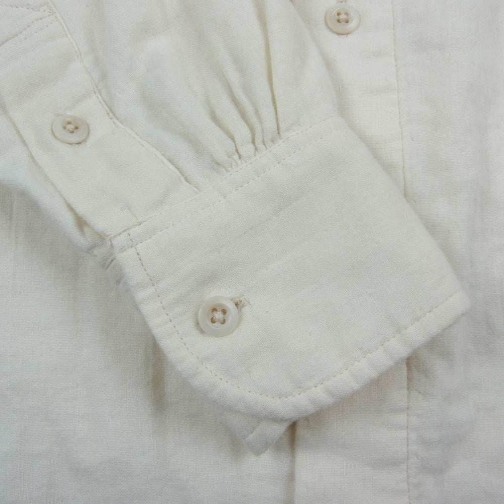 PORTER CLASSIC ポータークラシック 金沢店限定 DOUBLE GAUZE LONG SHIRT 刺繍 ダブルガーゼ ロングシャツ オフホワイト系 S【中古】