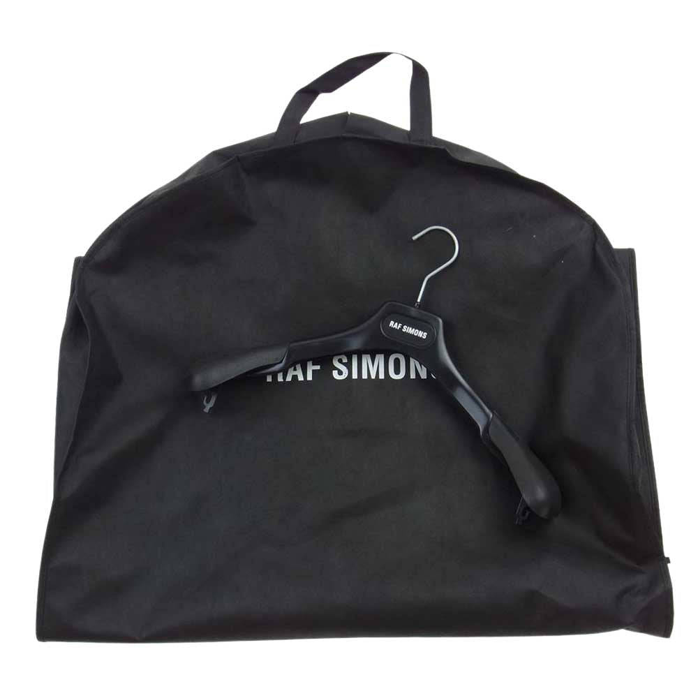 RAF SIMONS ラフシモンズ 20AW 202-620 NYLON PATCHED BOMBER WOOL ナイロン パッチ ワッペン付き ウール ブルゾン ボンバージャケット ブラック系【中古】