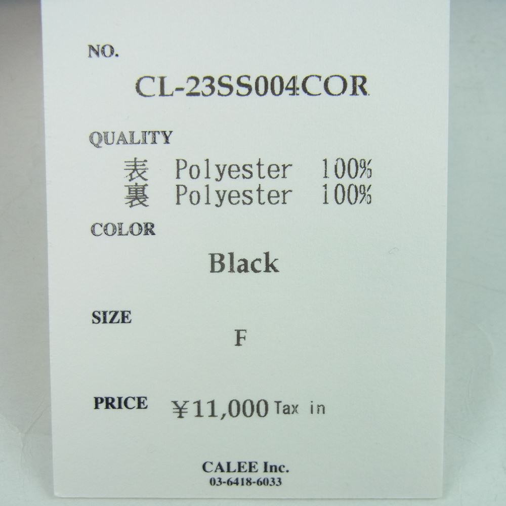CALEE キャリー cl-23ss004cor Cordura fabric tm logo pouch コーデュラ トレードマークロゴ ジップ ポーチ ショルダー バッグ ブラック系 F【新古品】【未使用】【中古】