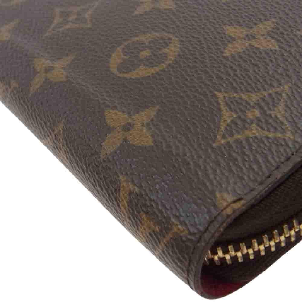 LOUIS VUITTON ルイ・ヴィトン M41896 モノグラム ジッピー ウォレット コクリコ ラウンドジップ 長財布 ブラウン系【中古】