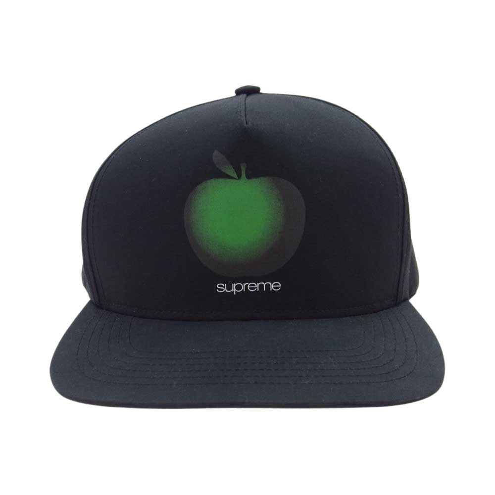 Supreme シュプリーム 19SS Apple 5-Panel Cap アップル 5パネル キャップ ブラック系【中古】