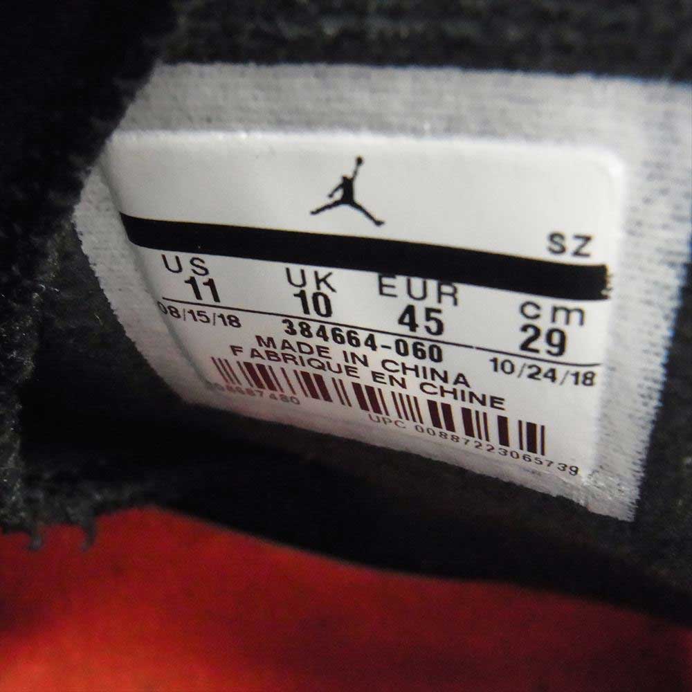 NIKE AIR JORDAN ナイキ ジョーダン 384664-060 AIR JORDAN 6 RETRO OG BLACK INFRARED エアジョーダン6 OG ブラック インフラレッド ハイカット スニーカー ブラック系 29.0cm【中古】