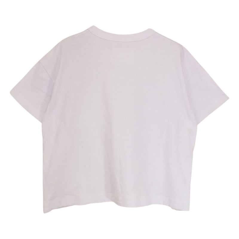 Sacai サカイ 23SS 23-06515 S Cotton Jersey T-Shirt サイドスリット クロップド クルーネック 半袖  Tシャツ ホワイト系 1【中古】