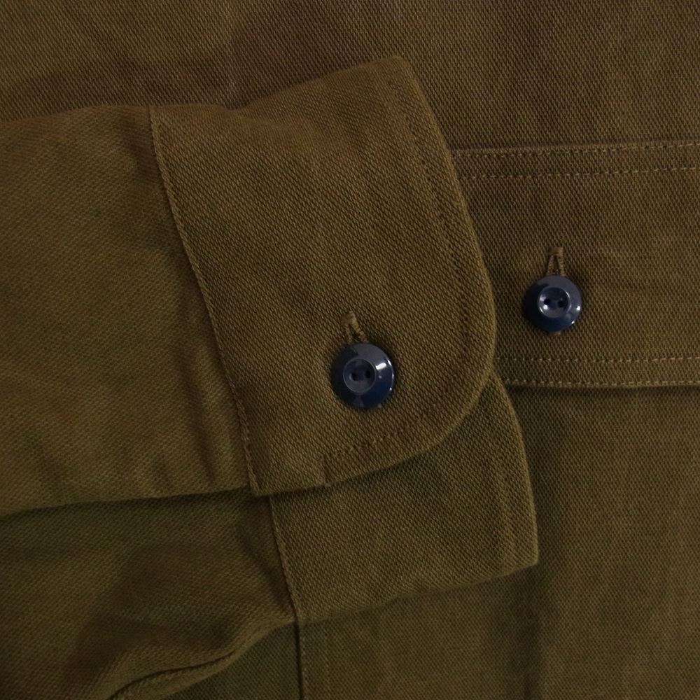 MADISON BLUE マディソンブルー 19AW MB194-5016 HAMPTON SHIRT DRAY COTTON KHAKI ハンプトン シャツ ドライコットン 長袖 シャツ カーキ系 M【中古】
