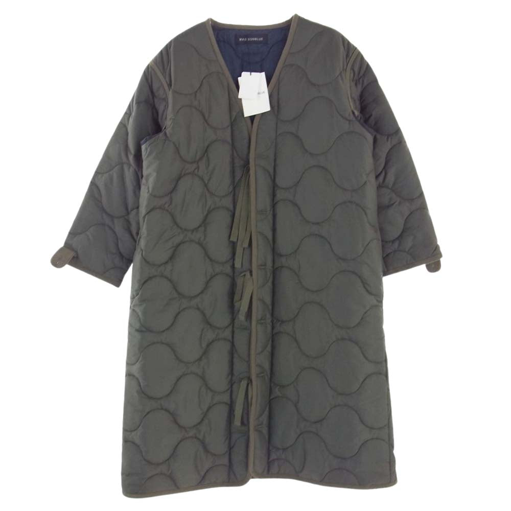 MADISON BLUE マディソンブルー コート MB214-2014 QUILTING NOCOLLAR COAT 高密度ナイロンリップストップ 撥水 キルティング ノーカラーコート カーキ系 S【新古品】【未使用】【中古】 MADISON BLUE マディソンブルー MB214-2014 QUILTING NOCOLLAR COAT