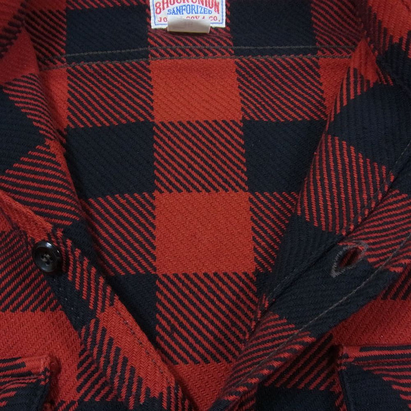 The REAL McCOY'S ザリアルマッコイズ MS20101 8HU BUFFALO CHECK FLANNEL SHIRT バッファロー  チェック フランネル 長袖 シャツ レッド系 ブラック系 15【中古】