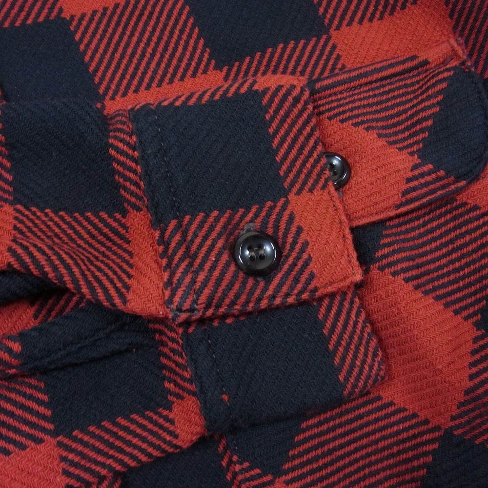 The REAL McCOY'S ザリアルマッコイズ MS20101 8HU BUFFALO CHECK FLANNEL SHIRT バッファロー チェック フランネル 長袖 シャツ レッド系 ブラック系 15【中古】
