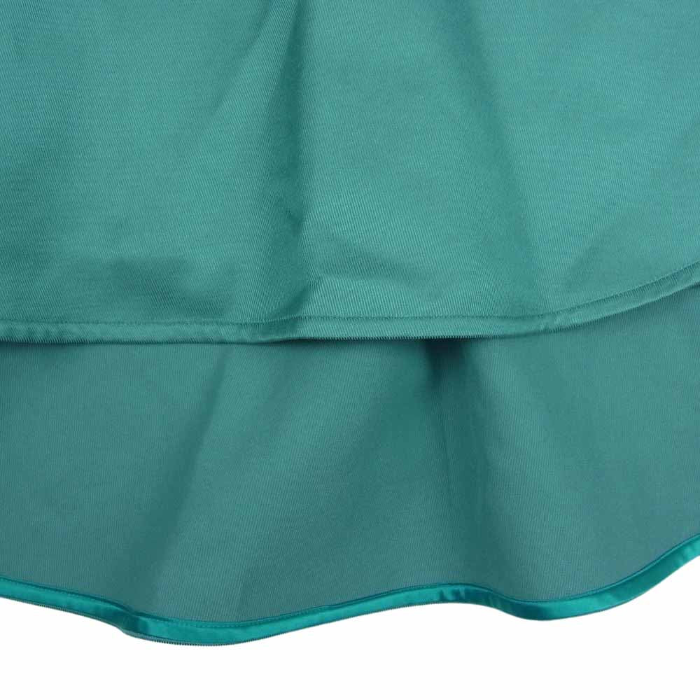 Drawer ドゥロワー 18AW 6524-299-1251 D PRE1 CO/RY WRAP FLRSKT ヘムライン ラップ フレア スカート グリーン系 40【美品】【中古】