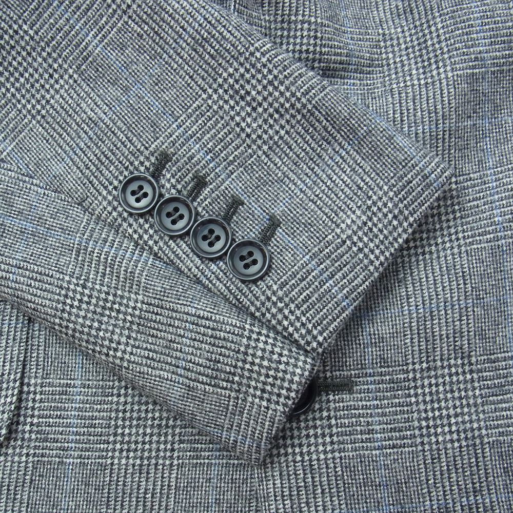 Drawer ドゥロワー 22SS 6522-299-0522 D WT W/GREN TLD JKT 裏地シルク100% ウール グレンチェック 2B テーラードジャケット グレー系 40【中古】
