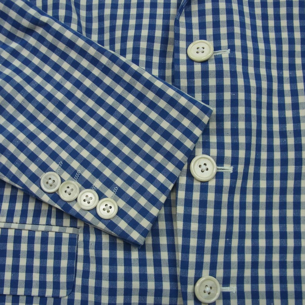 Drawer ドゥロワー 1218-41042 MPJ-265W scye サイ別注 チェック 3B テーラード ジャケット ブルー系 ホワイト系 36【中古】