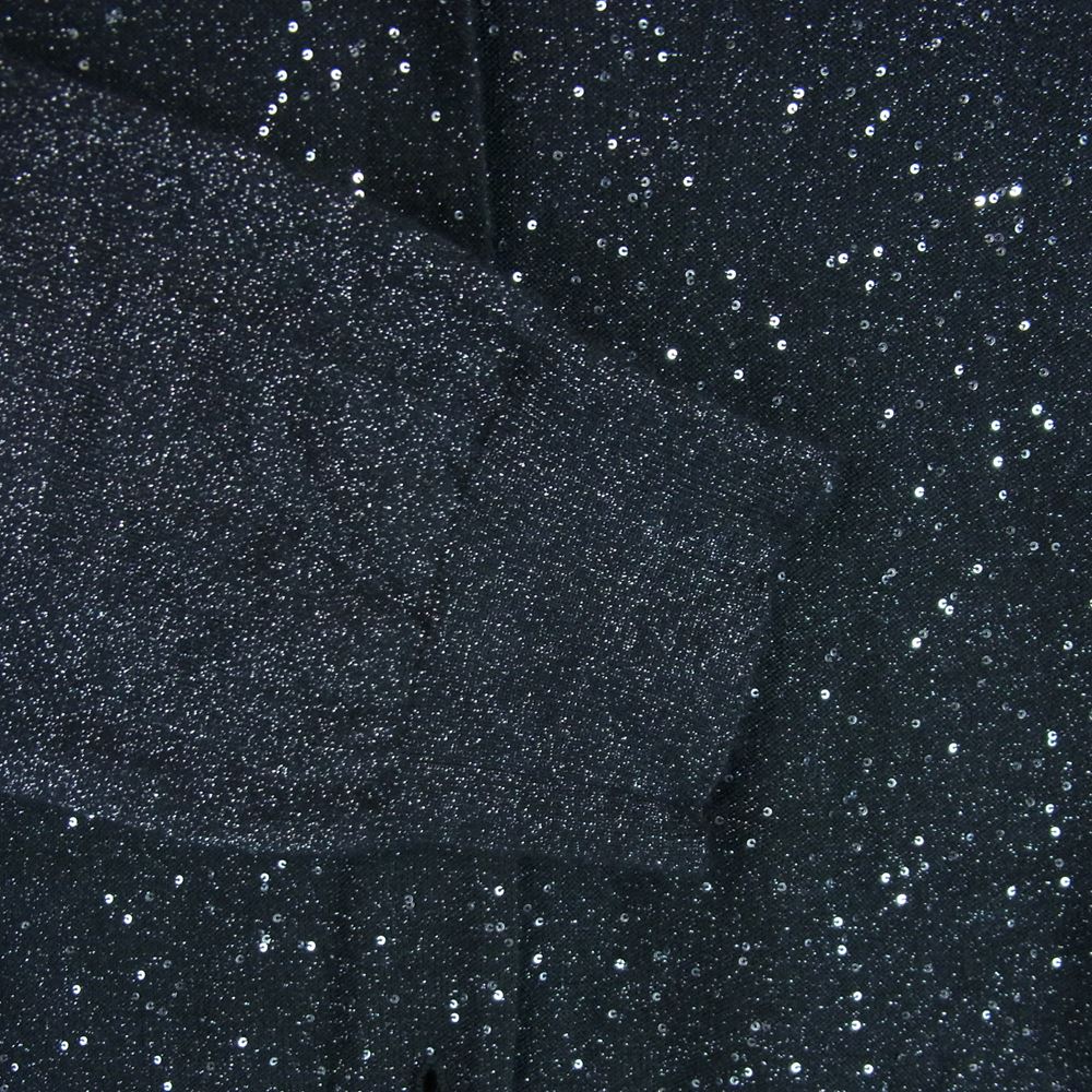 Drawer ドゥロワー 6515-106-0357 D PRE1 CA/SI18G LAME CGN カシミア シルク 18G ラメ スパンコール カーディガン ダークグレー系 1【中古】