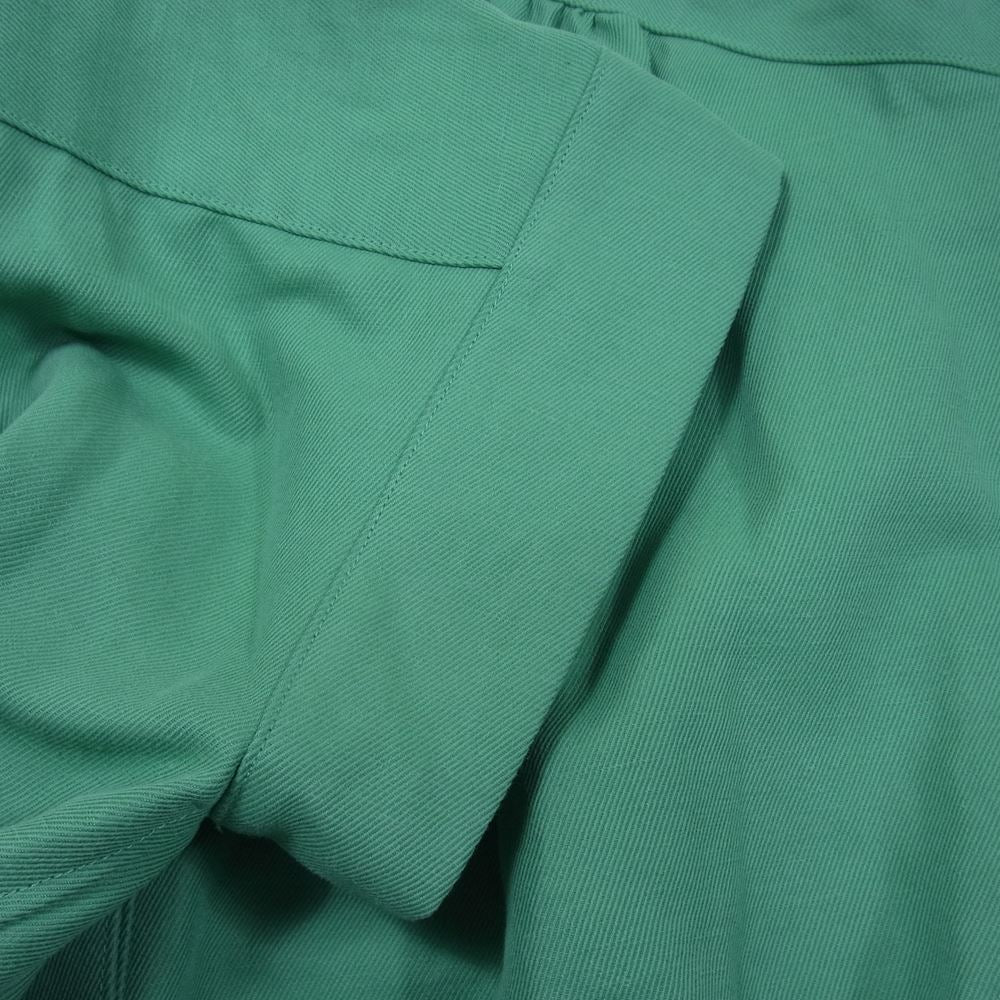 Drawer ドゥロワー 6526-299-0897 コットンツイル スタンドカラー ベルテッド プルオーバ― ワンピース ドレス グリーン系 36【中古】