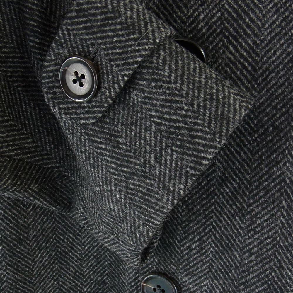 WACKO MARIA ワコマリア 19AW 19FW-WMO-CO03 DOUBLE BREASTED COAT ツイードヘリンボーン ダブルブレスト コート グレー系 M【新古品】【未使用】【中古】