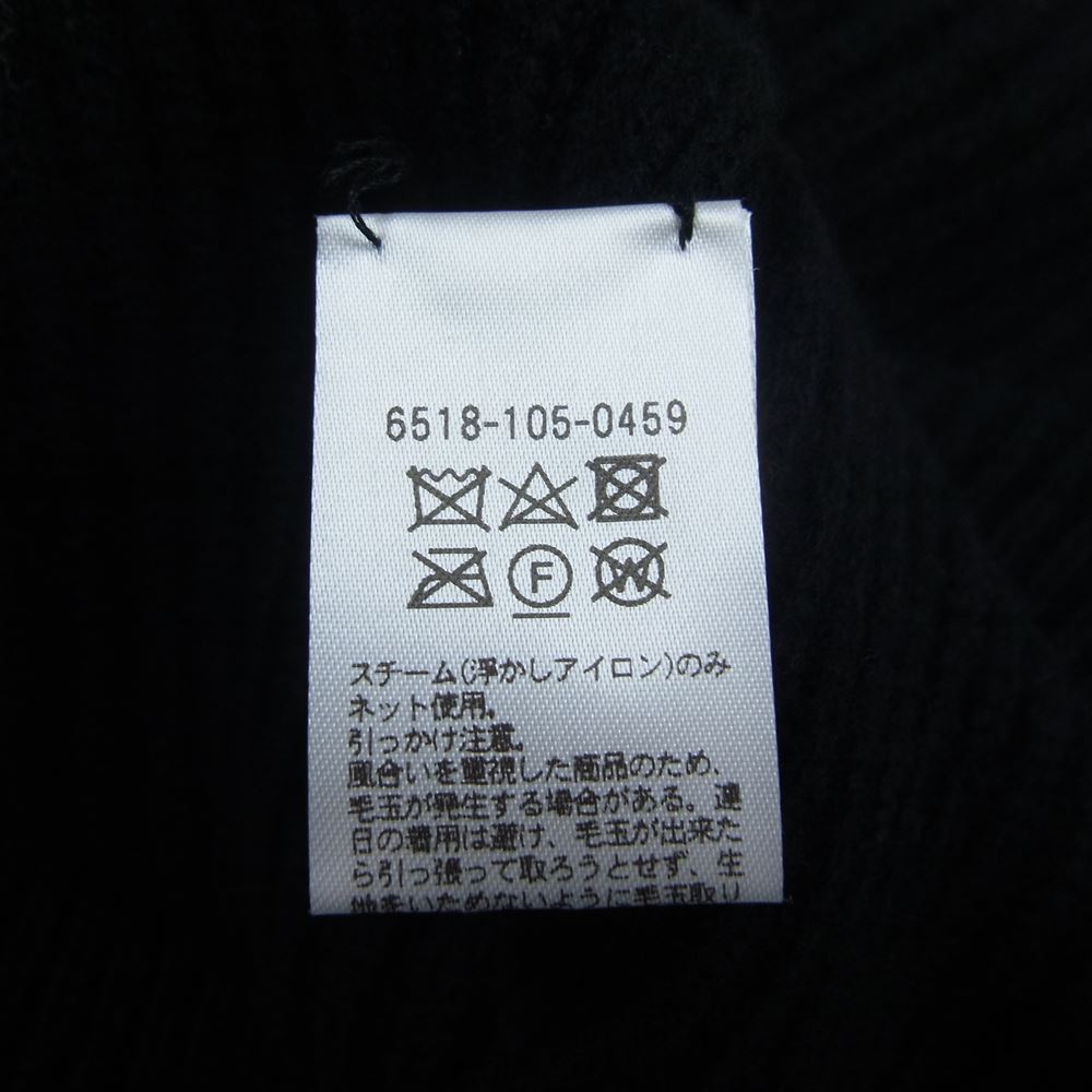 Drawer ドゥロワー 6518-105-0459 7G ウール カシミヤ 畔編み ノースリーブ タートルネック ニット ベスト ブラック系【中古】