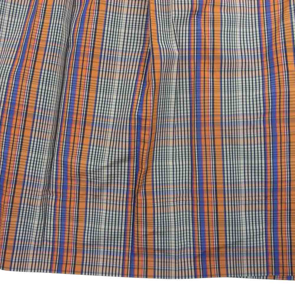 Drawer ドゥロワー 6524-299-1424 D SM PL MADRAS CHK RBNSK マドラスチェックサイドリボンスカート オレンジ系 38【美品】【中古】