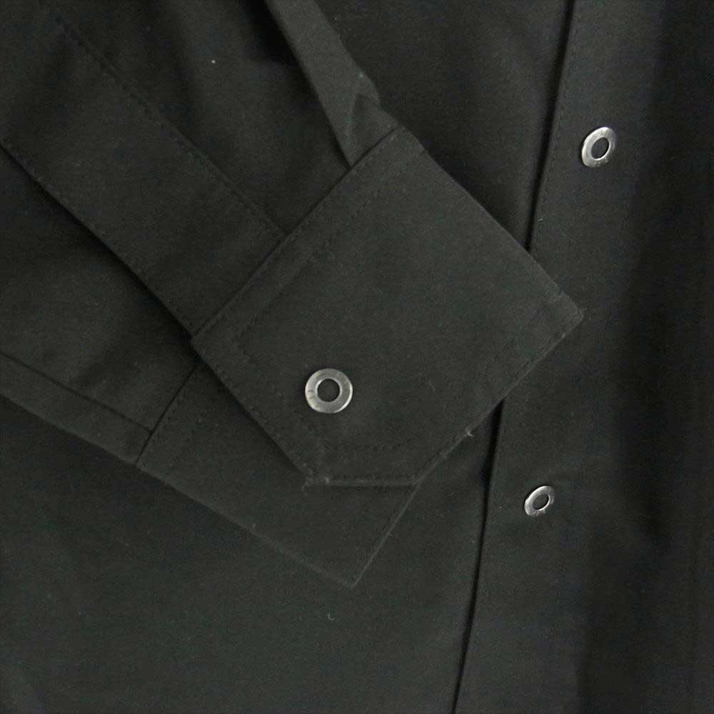 タクティカル 刺繍 ミリタリー 長袖 シャツ ブラック系 M【中古】