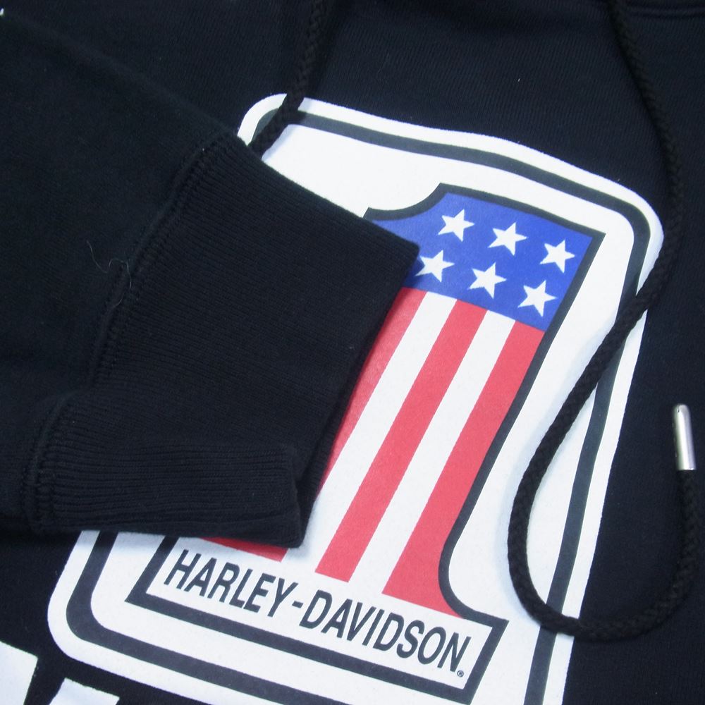 NEIGHBORHOOD ネイバーフッド 22AW 222UW05N-CSM01 × HaleyDaividson H-D . HOODED LS . CO ハーレー ダビッドソン スウェット パーカー ブラック系 M【中古】