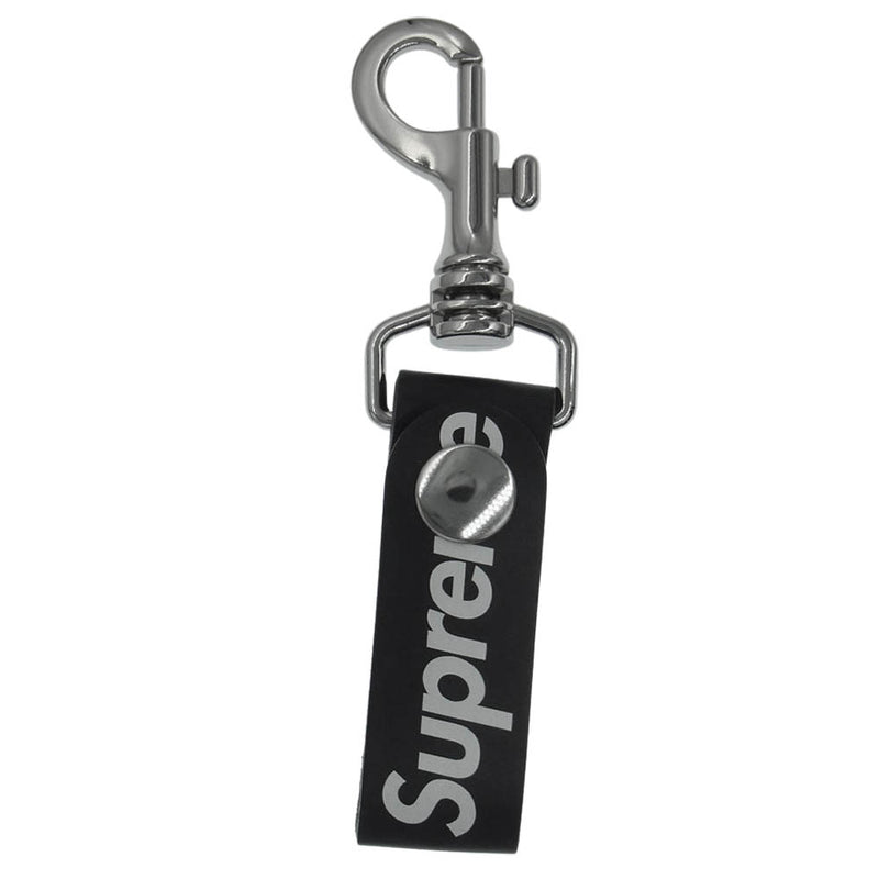 Supreme シュプリーム 21SS Leather Key Loop レザーキーループ キーホルダー キーチェーン ブラック系【極上美品】【中古】