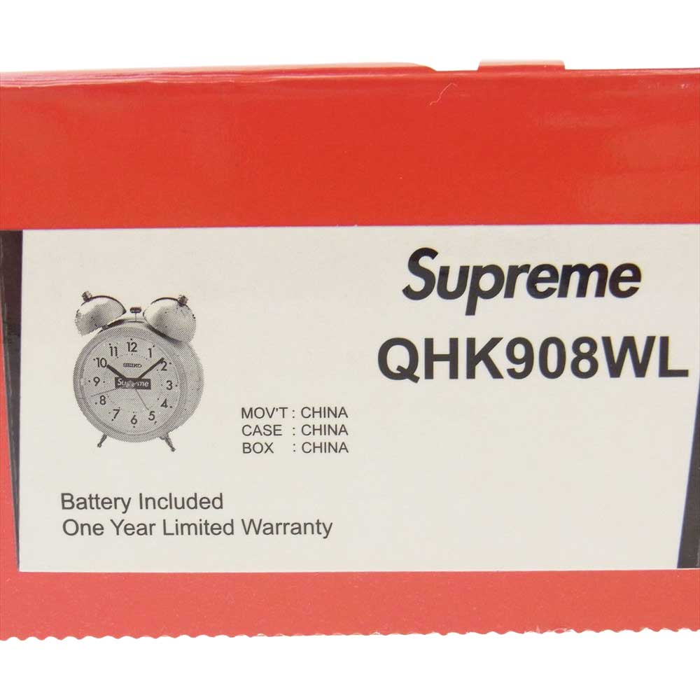 Supreme シュプリーム Seiko Alarm Clock White セイコー アラーム クロック 置時計 ホワイト系【新古品】【未使用】【中古】