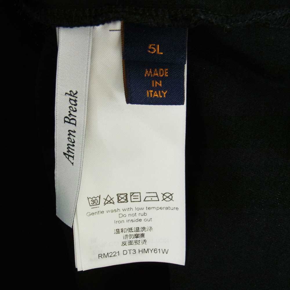 LOUIS VUITTON ルイ・ヴィトン HMY61WDT3 CRAFTMAN SHIP ロゴ プリント Tシャツ 半袖 ブラック系 5L【中古】
