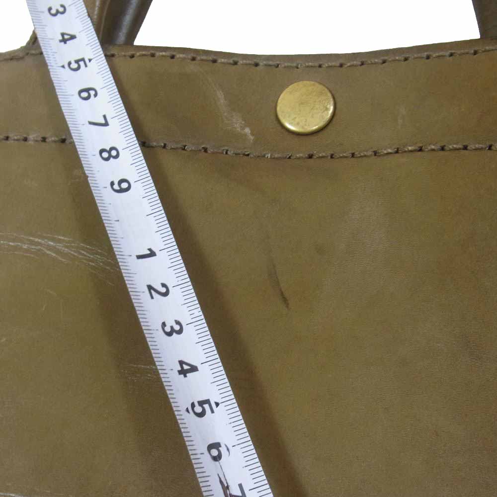 HERZ ヘルツ オールレザー ハンド バッグ トート カーキ系【中古】