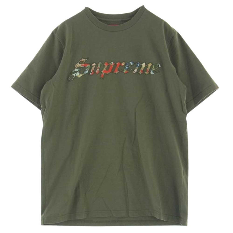 シュプリーム フローラルアップリケTシャツ L