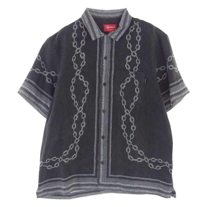 supreme Mosaic Silk S/S Shirt サイズM